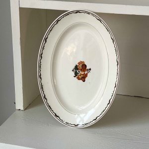 Vintage Aluminia “Solbrud” porcelæn serveringsfad · L32,5 x B23,5 cm
