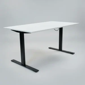 Dencon hæve-sænkebord 140x80 – hvid laminat | LINAK