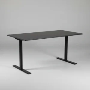 GUBI Hæve-Sænkebord 160×80 – Sort Linoleum